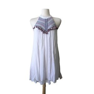 Lovoosh Bohemian Embroidered Flare Dress Size Large